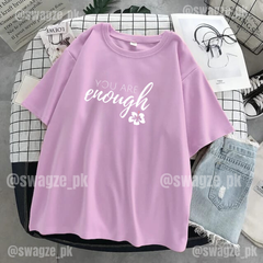 You are enough Drop Tee (Purple)
