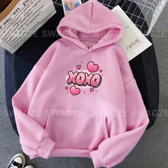 Fleece Hoodie ( xoxo ) (P02)