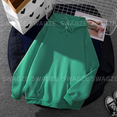 Fleece Basic Hoodie Green