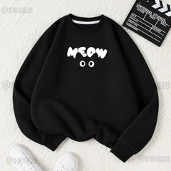 Fleece Sweatshirt ( meow ) (B06)