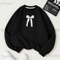 Fleece Sweatshirt ( White Ribbon ) (B03)