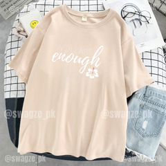 You are enough Drop Tee (cream)