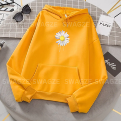 Fleece Hoodie ( flower ) (Y03)