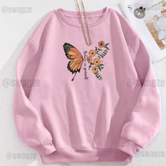 Fleece Sweatshirt (believe in yourself) baby pink