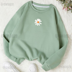 Fleece Sweatshirt ( Flower ) (MG06)