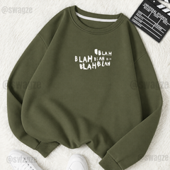 Fleece Sweatshirt ( bluh bluh ) (OL003)