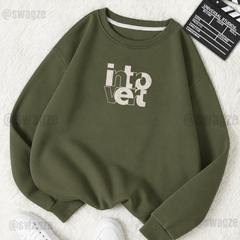 Fleece Sweatshirt ( Introvert ) (OL07)