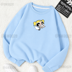 Fleece Sweatshirt ( bubbles with cat ) (SB02)