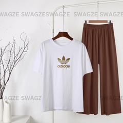 Casual Combo (adidas) with brown flapper trouser