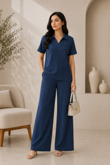Midnight Navy Ribbed Co-Ord Set