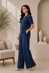 Midnight Navy Ribbed Co-Ord Set