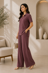 Rosewood Ribbed Co-Ord Set