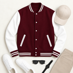 Maroon Varsity Jacket (Unisex)