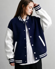 Navy Blue Varsity Jacket (Unisex)