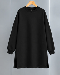 Long Fleece Sweatshirt Black