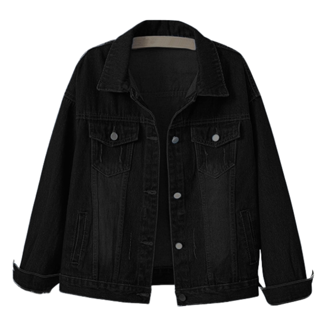 Denim Jacket Jet Black Swagze