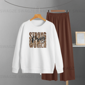 Winter Combo(strong pray...) white with brown flapper trouser