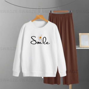 Winter Combo(smile) white with brown flapper trouser
