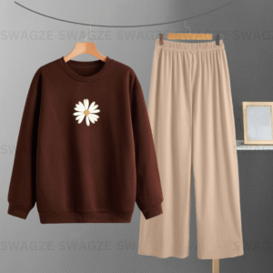 Winter Combo(flower) with beige flapper trouser