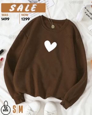 -Fleece Sweatshirt (heart)