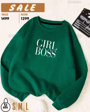 -Fleece Sweatshirt (girl boss)