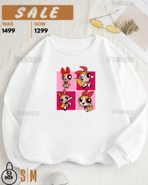 -Fleece Sweatshirt (bloosom) white